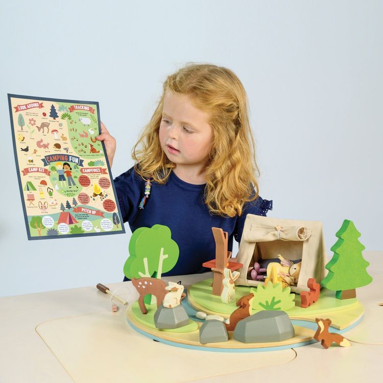 Tender Leaf Toys Preschool Wildlife Camping Playset