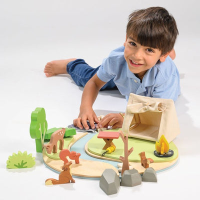 Tender Leaf Toys Preschool Wildlife Camping Playset